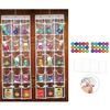 Clear Pocket Wall Storage Set of 2, Hanging Polyester Holder with 15 Front Pockets on Each Panel for Classroom Supplies, Phones and Daily Items