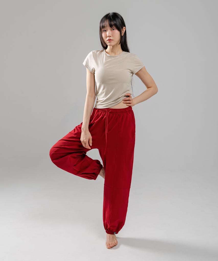 MOREOUT Women'S Yoga Cotton Harem Wide Elastic Pants 5Pp2507