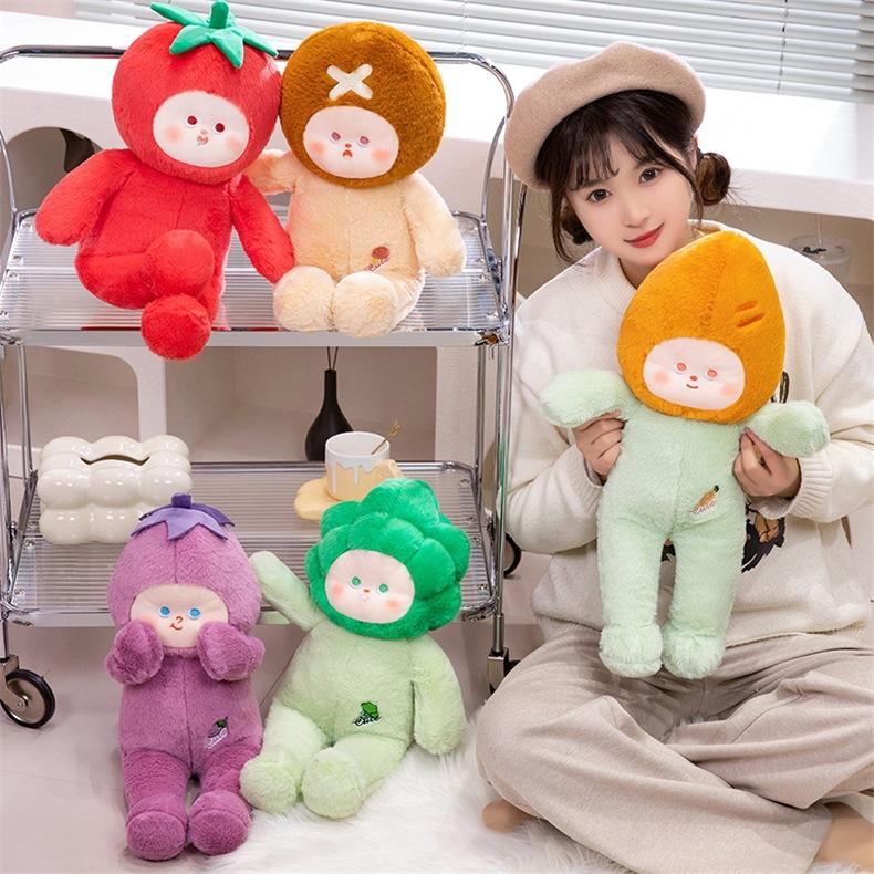 Creative Simulation Vegetable Baby Doll Carrot Tomato Plush Toy Birthday Gift
