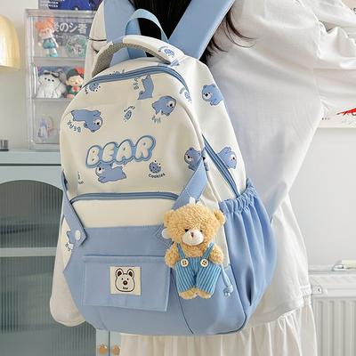 Junior School Schoolbag Women's Travel Backpack Cartoon Print Backpack