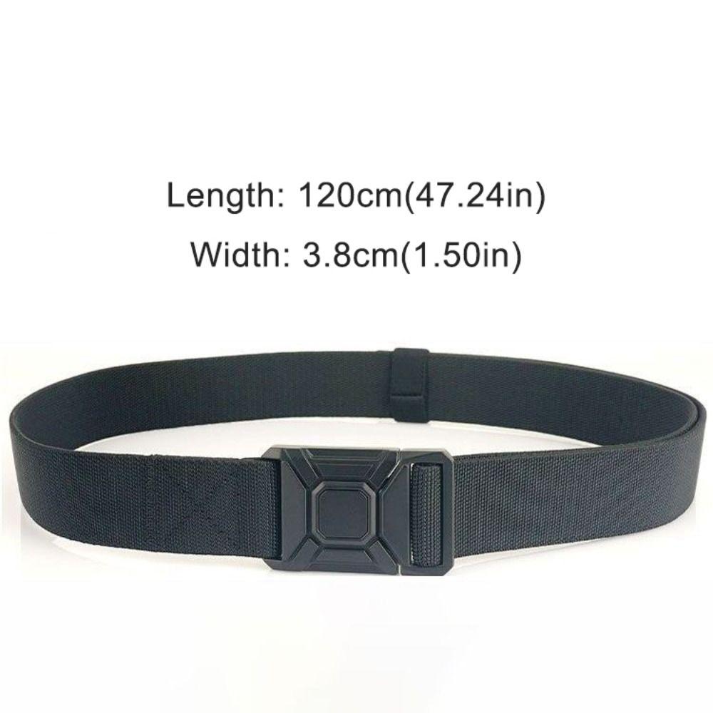Luxury Brand Design Nylon Braided Belt Quick Release Plastic Fastener Waist Belt