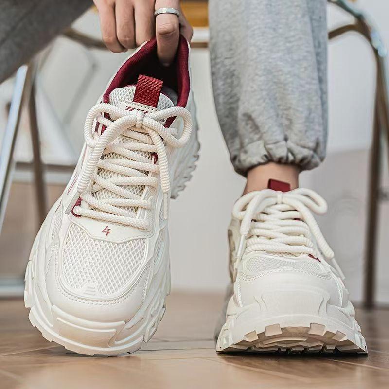 Men's Chunky Sneakers Comfort Breathable Training Shoes Thick Sole Casual Shoe Mesh Sport Running Shoes Men Tennis Shoes