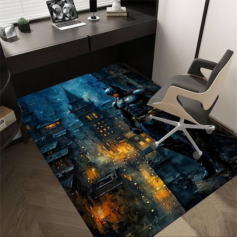 

1 шт. Ковер с изображением Готэма из Бэтмена, для декора дома и офиса, Коврик под офисное кресло, Праздничный подарок, Ковер для конференц-залаL1033 60cm by 90cm