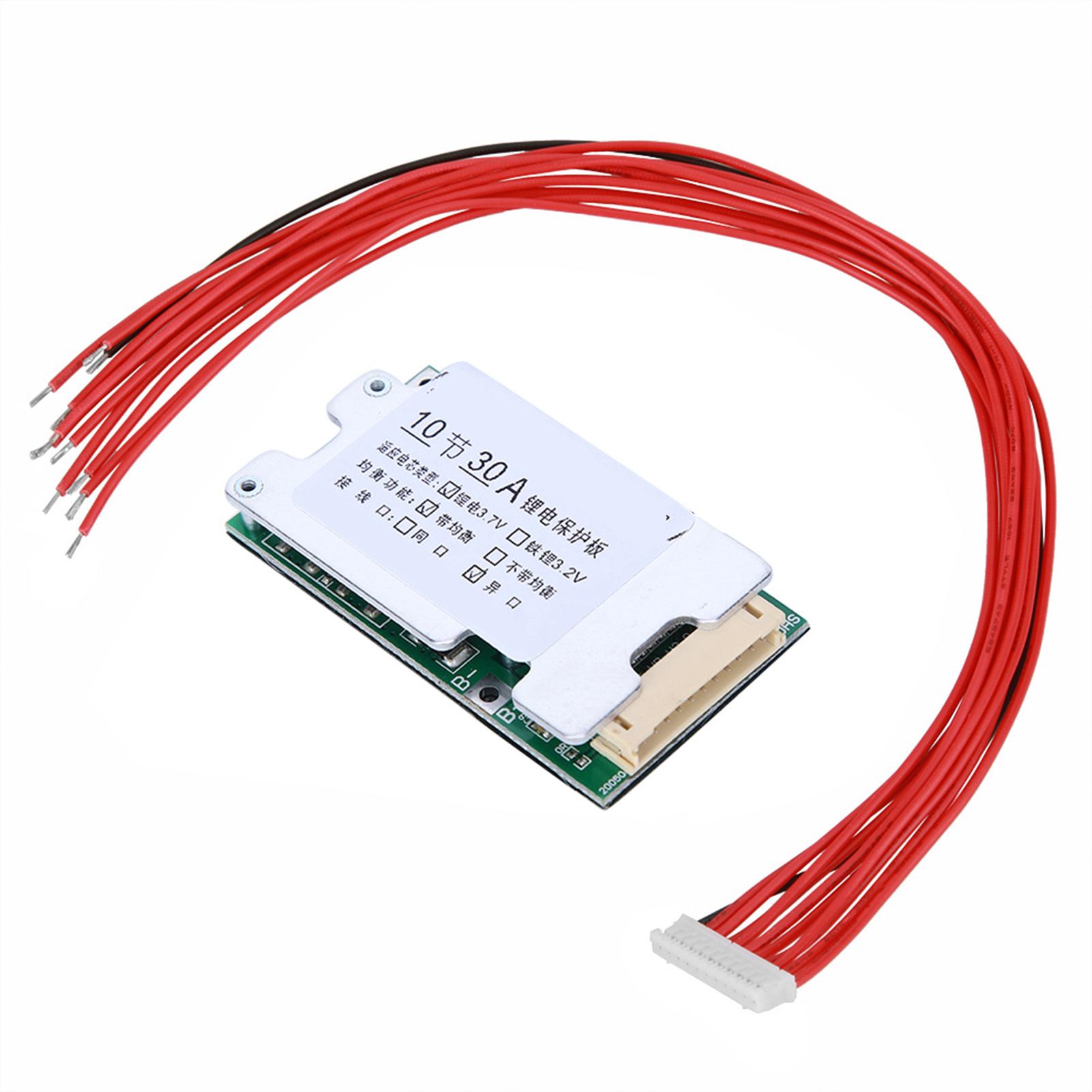 

10S 36V 30A Lion Cell 18650 Захист батареї BMS PCB Плата з функцією балансу