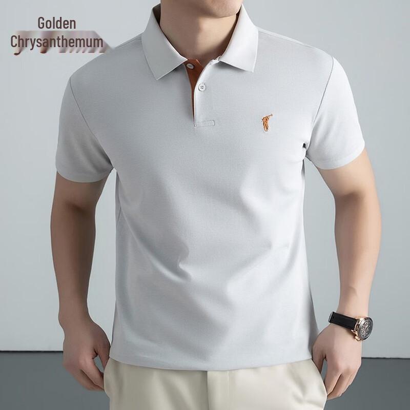 Jinju Men s 2026 Summer Short Sleeve Cotton Blend POLO Shirt 54