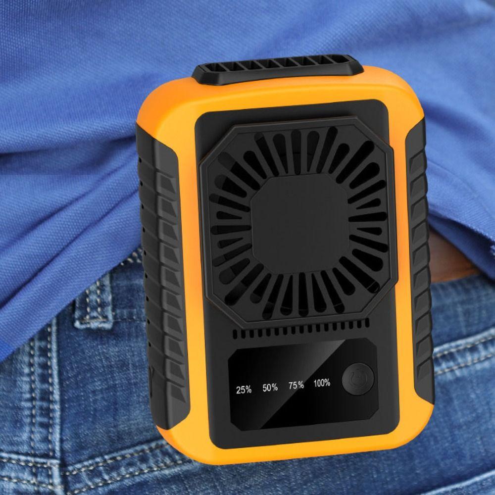 Handheld Waist Clip Fan Adjustable Speed Quiet Wearable Electric Fan Hiking Camping