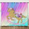 Curtain Graffiti Flowers And Plants 3D Digital Printing Blackout Curtain Punching