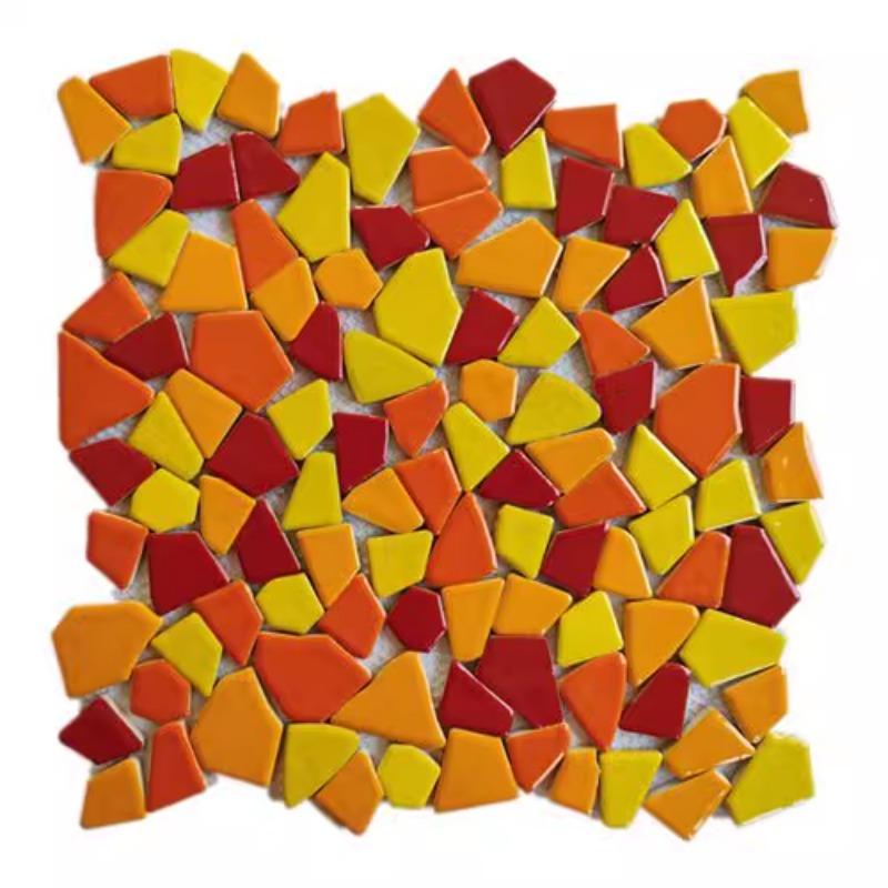 Azulejos Cerâmicos Coloridos 30x30cm com Pedrisco Grátis para Jardim Piscina Parede de Fundo Mosaico Azulejos Resistentes ao Desgaste Decoração