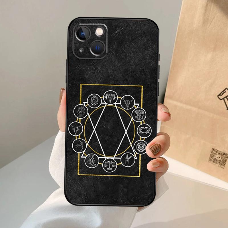 Zodiac Constellation Phone Case For iPhone 17 Air 16 15 14 13 12 11 Pro Max 12 13 mini 15 16 Plus 16e Cover Coque