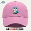 Pc Sternenhimmel Eulenmotiv Baseballkappe mit Plüscheule Sternenaugen Farbverlauf BlauGrünLila Verstellbare Snapback Mütze Geeignet