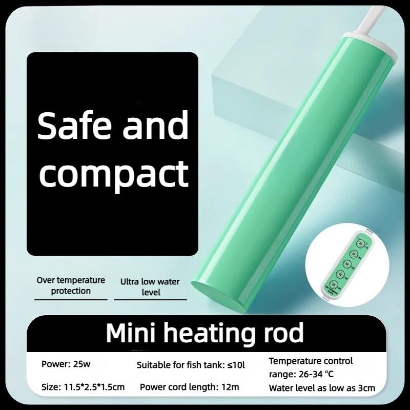 Mini Digital Display Small Turtle Tank Aquarium Heating Device Automatic Constant Temperature Fish Tank Heating Rod
