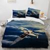 3D Fashion Plane King Queen Duvet Cover Aircraft Theme Bedding Set Kids Boys Men Sunset Airplane Polyester Comforter Cover