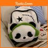 Bärchenpuppe Panda Stirnband Kopfhörer Stern Buchstabe Rucksack Reißverschluss Stil Design