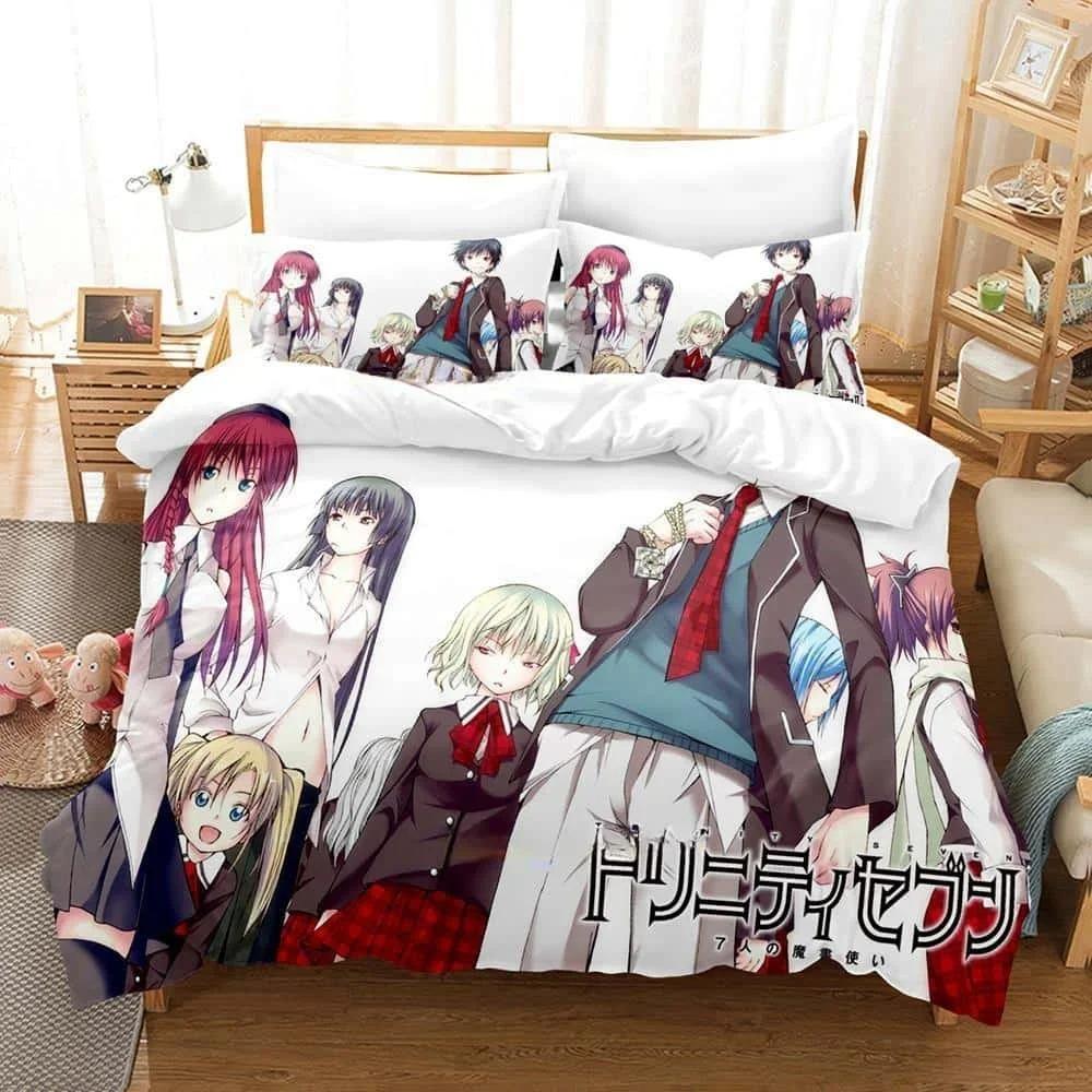 

Durable Cozy Single Twin Full Queen King 3D Print Anim Lilith Asami Trinity Seven Size Bed Adult Kid Bedroom Sets Quilt Comforter (quilt)-EU Single(135*200cm)3pcs