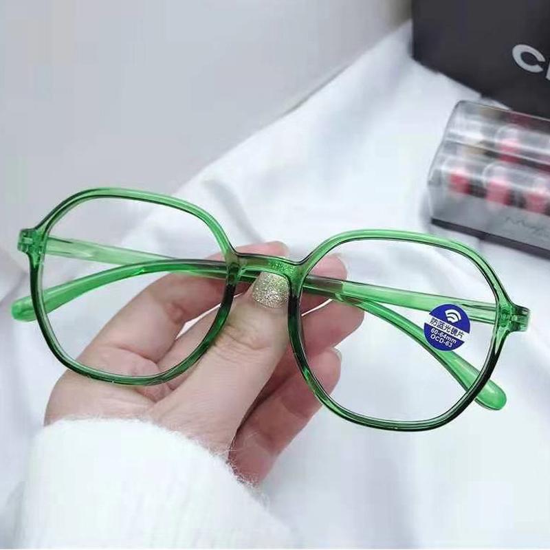 Anti-Blue Light Glasses Large Frame Square Eyewear Women Men Daily Leisure Eyeglasses Blue Light Blocking Man Lady Eyeglasses