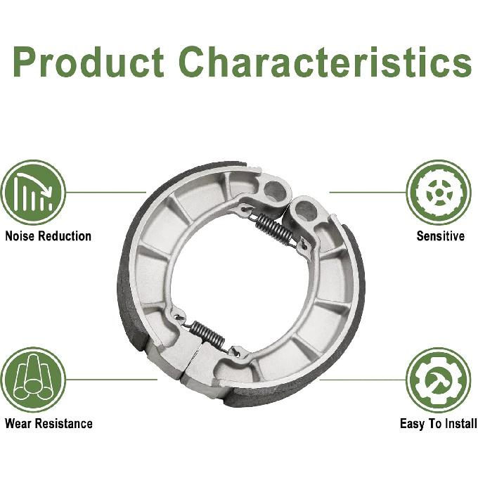 Front Brake Pads And Rear Brake Shoes For Honda Rancher 420 TRX420 FM FE TM TE 2007- Fourtrax Rancher 420 2X4 4X4