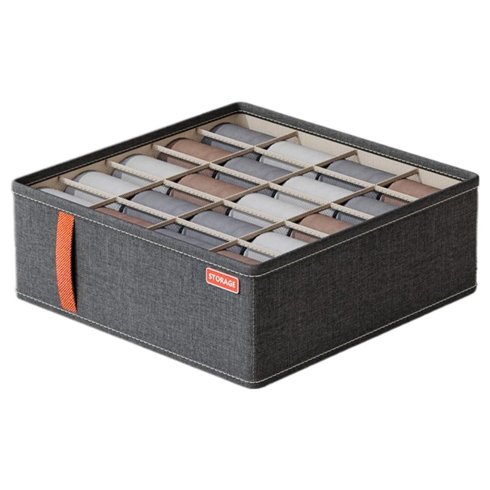 20 Grids Sock Drawer Organizer Foldable Fabric Storage Box For Closet Dresser Underwear Scarf Tie Divider Closet Organizers Box