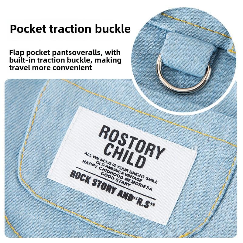 Cat Autumn and Winter Pocket Strap Denim Skirt Small Dog Dog Teddy Bigbear Casual Pet Bicycle Clothing