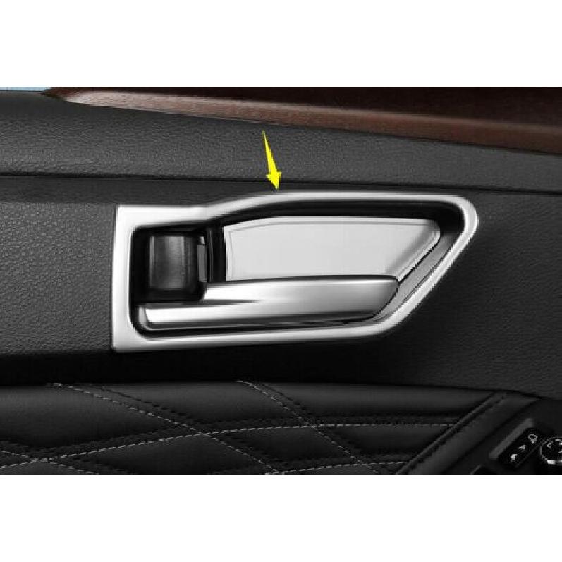 For Toyota Avalon 2019-2022 Silver Steel Inner Door Handle Lock Frame Trim 4pcs