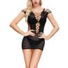 Women Sexy Lingerie Mesh Nightwear Sheer Fishnet Nightgowns Hollow Out Sleepshirts