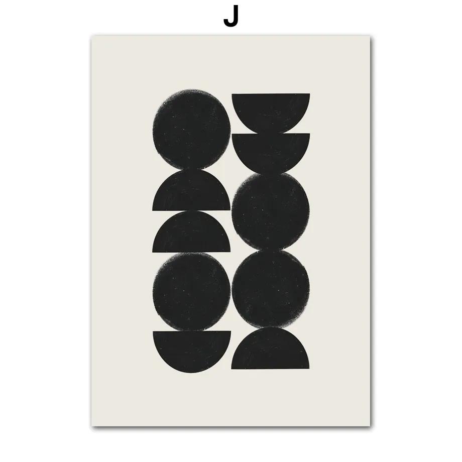 Moderne Abstrakte Formen Geometrische Kunst Schwarze Linie Leinwandmalerei Nordische Poster Und Drucke Wandbilder Für Wohnzimmer Dekor