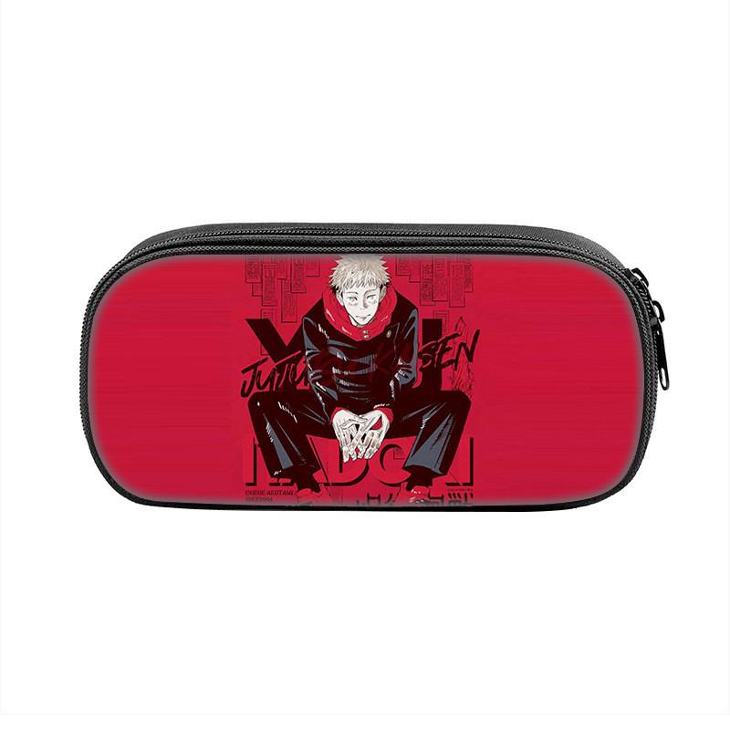 Jujutsu Kaisen Anime Character Print Student Single Layer Stationery Storage Bag For Students And Teenagers