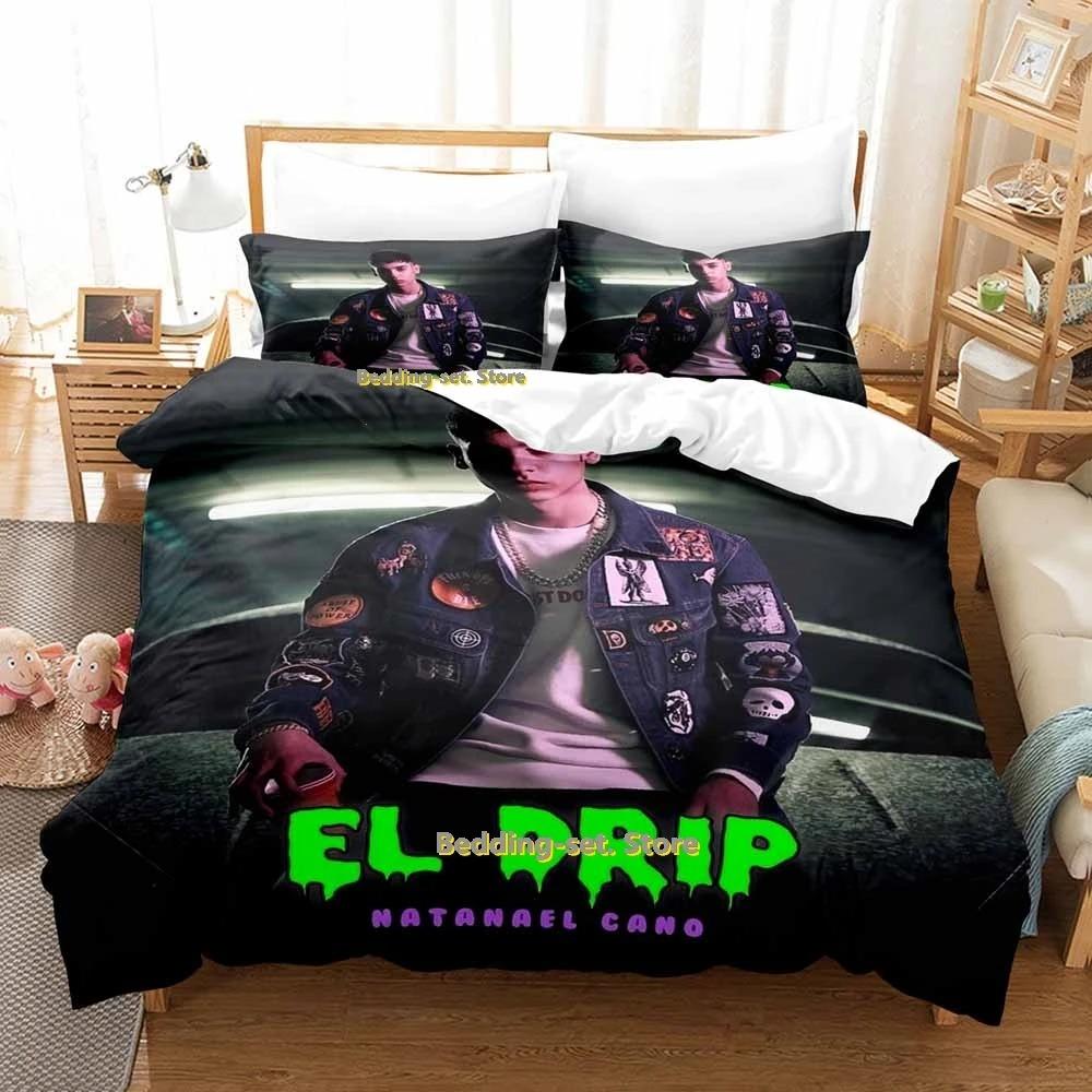 Natanael Cano Bedding Set Single Twin Full Queen King Size Bed Set Adult Kid Bedroom Duvetcover Sets Print Anime Bed Sheet Set
