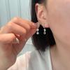 Japanische & Koreanische S925 Sterling Silber Geometrische Zirkon Ohrstecker für Damen - Elegantes, Vielseitiges, Leichter Luxus Modeaccessoire