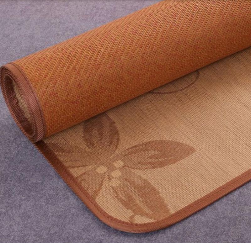 Foldable Double-Sided Rattan Mat 0.70/0.90m - Ice Silk for Summer & Winter, Single 1.2m 40cm x 80cm