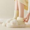 1Pair Women Socks Autumn Winter Warm Snow Solid Color Thick Plush Hairy Soft Postpartum Stockings Floor Sleep Socks