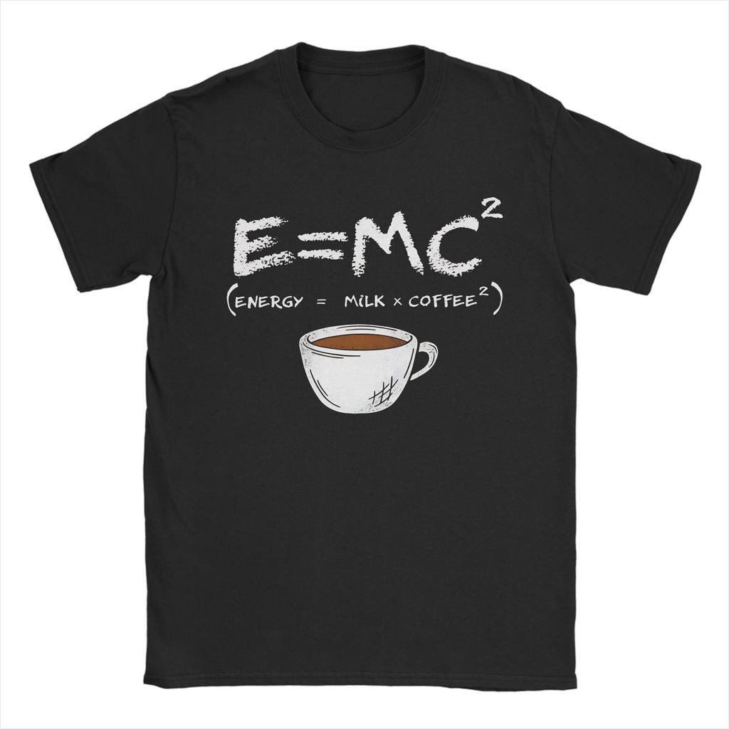 Unisex Unisexs Tshirt Emc2 Energy Coffee Vintage Pure Cotton Tee Shirt Short Sleeve Nerd T Shirt Round Collar Clothing Party