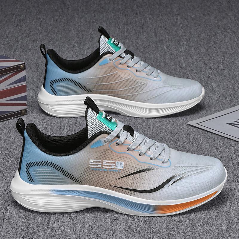 Men's Shoes Spring New Mesh Sneakers Breathable and Lightweight Running Shoes Shock-absorbing Versatile Fashion Running Shoes