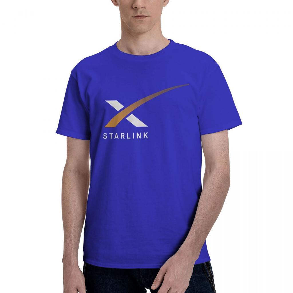 Space X Starlink 100 Cotton Casual Breathable Confortable TShirt Designer Clothes Men T Shirt Men
