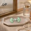 Clothing Fastener Chinese Style Faux Jade Brooch Vintage Cardigan Sweater Cincher Clip Dress Clip Shirt Pin with Pearl Jewelry Gift for Women Waist