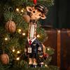 Ceremonial Money Gift Holders Giraffe Christmas Holder Ornament, Acrylic Cash Clip Hanging Decor for Theme Party Favors Tree Bag Car, Cute Career