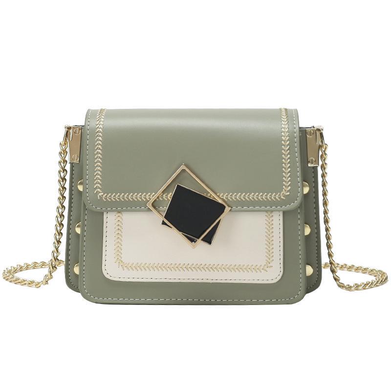 dark green leather crossbody bolsa