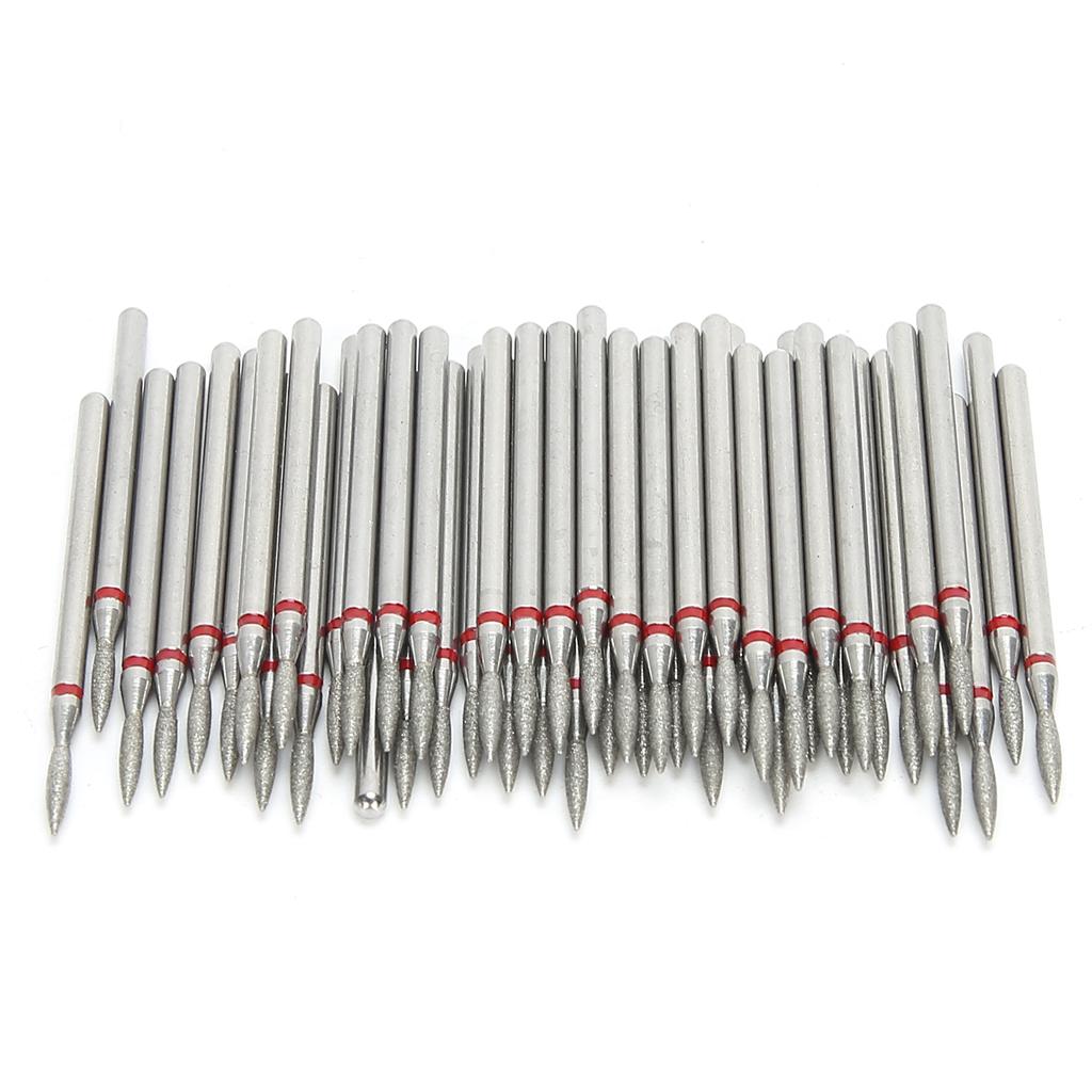 50pcs Professional Nail Polishing Grinding Head Nail Drill Bits Manicure Tool AccessoryF‑1.8mm 0.1in