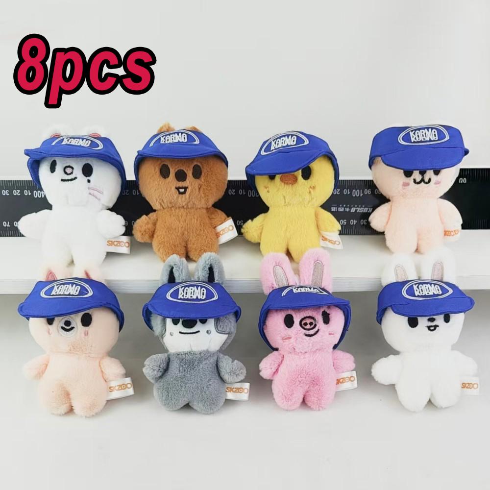 Neuer SKZOO Schlüsselanhänger Plüschtier Stray Kids KARMA Plüschtier Puppe SKZ Kuscheltier Kinderspielzeug, Bangchan, Felix, Hyun Jin Fan-Geschenk
