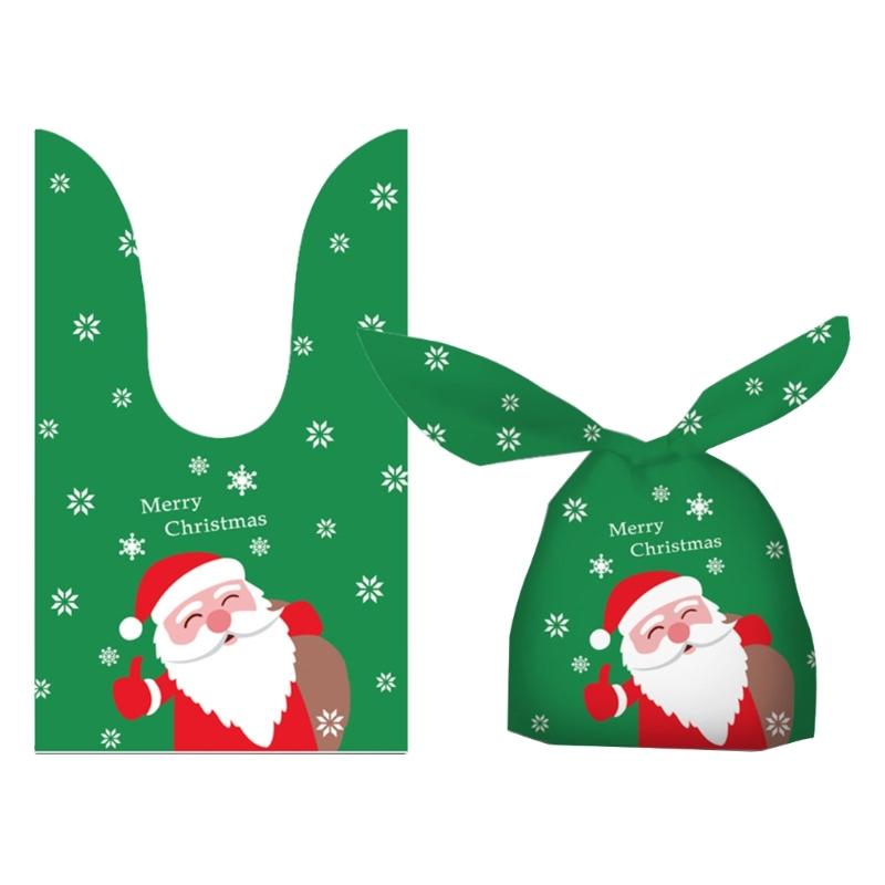 

Cartoon Santa Claus Snowman Gift Bags For Christmas Cookies Packing Supplies 1