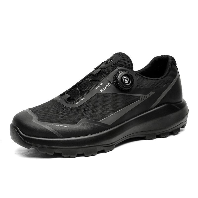 Men's Year-Round Comfortable Thick Sole Hiking Sneakers with Rotating Button Closure