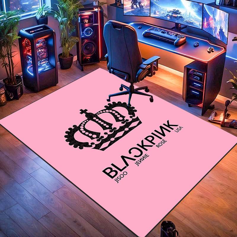 Black Pink Domination carpet Suitable for all seasons floor mats Fashion Office chair cushion Art