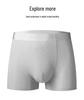 Luxury 120s Lenzing Modal Men's Mid-Waist Ribbed Boxer Briefs with Antibacterial Breathable Crotch