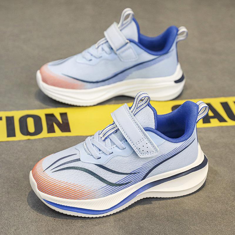 Children's sports shoes, jogging shoes, cushioning soft sole 2025 spring new girls and boys mesh running shoes, medium and old children