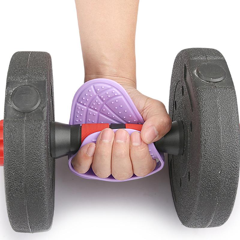 2 Paia Di Impugnature Antiscivolo Da Palestra In Silicone - Guanti Senza Dita Per Sollevamento Pesi, Cuscinetti Protettivi Per Bilanciere, Allenamento Fitness E Trazioni Per Uomo E Donna (Nero+Grigio)