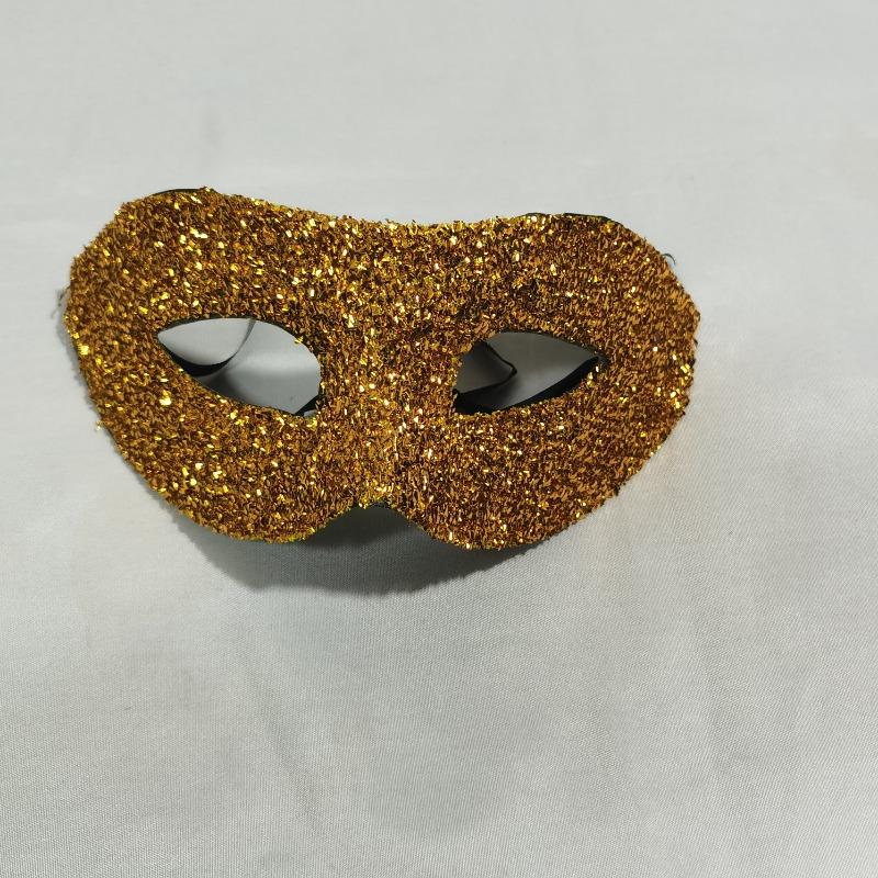 Meier High-end gold wire women s half face mask halloween dance party performance eye mask gold