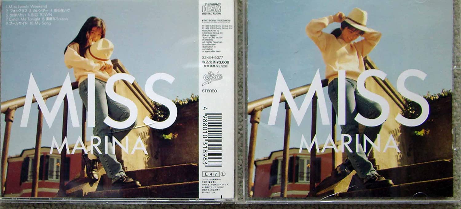 CD MARINA WATANABE  MISS  328H5077 Epic 1989 Japan Japanese PopRock Used