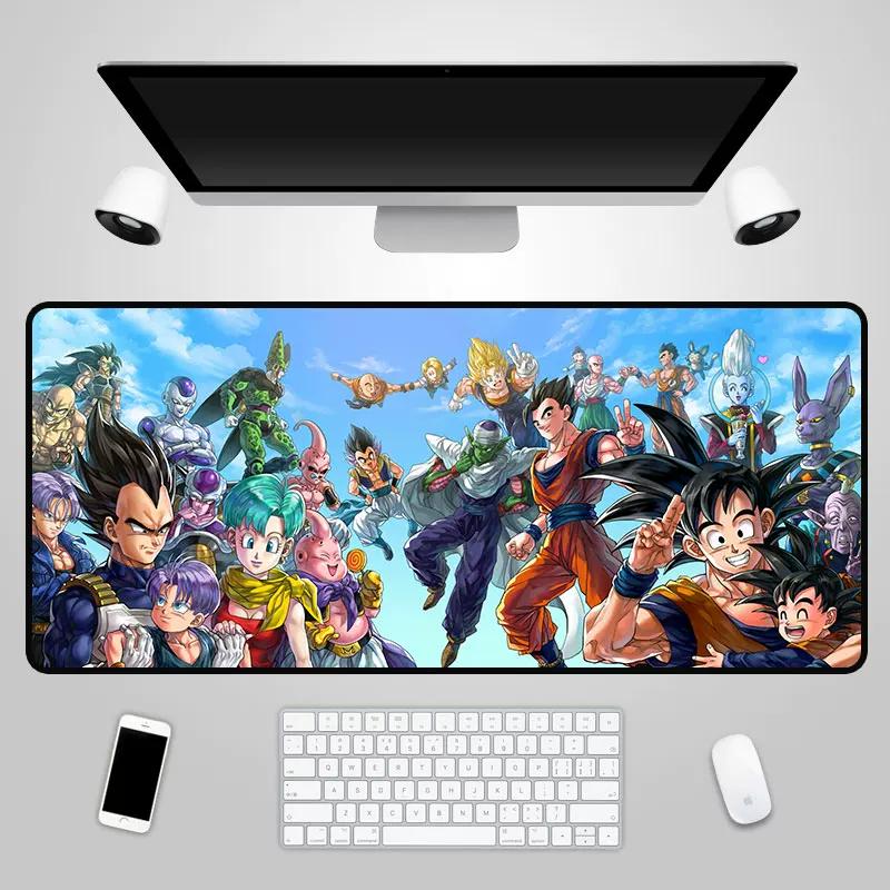 2026 Dragon Ball Leather Mouse Pad Son Goku Printing Pattern Large Size Game Gaming Keyboard Pad Boys Office Animation Non-slip Table Mat