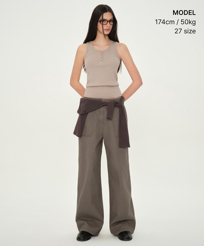 MUSINSA STANDARD WOMAN Women'S Wide Fatigue Pants [Taupe]
