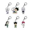 HUNTER HUNTER Llavero Anime Gon Freecss Killua Zoldyck Hisoka Chrollo Lucilfer Acrylic Figure Keychain Fans Birthday Gifts 6cm