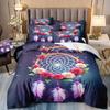 3pcs Minimalist Modern Art Style Peacock Feather Wreath Pattern Duvet Cover Set, 1 * Duvet Cover + 2 * Pillowcases, No Insert